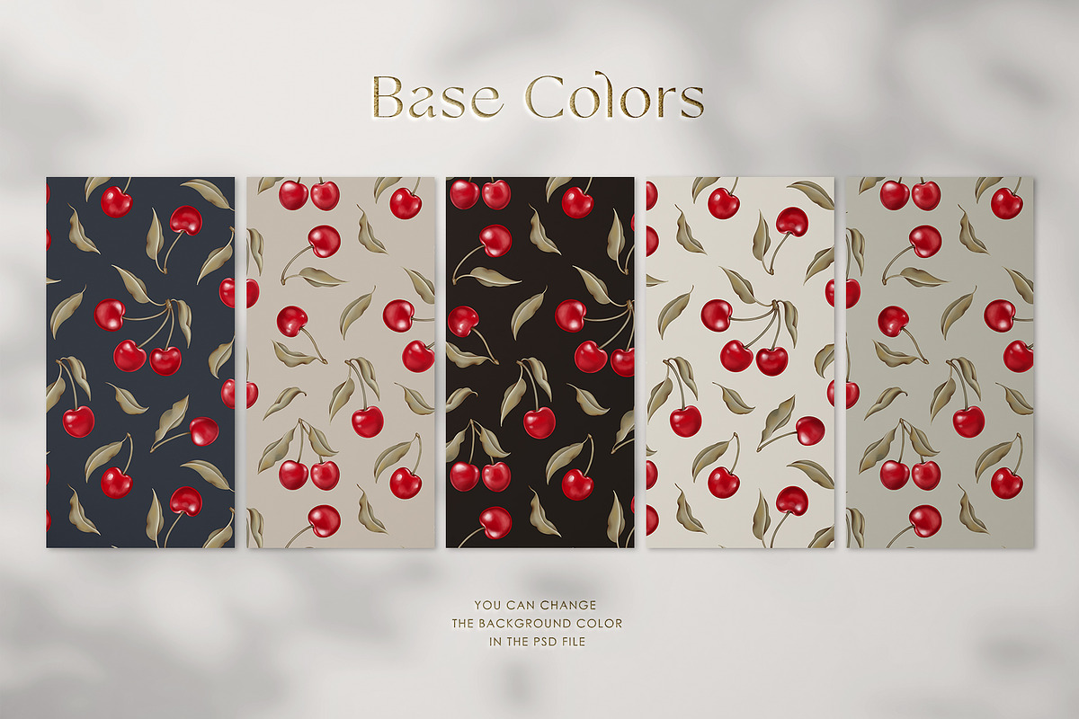 Cherry - Pattern Collection, a Pattern Graphic by PatrushevaYana (Photo 10 of 11)