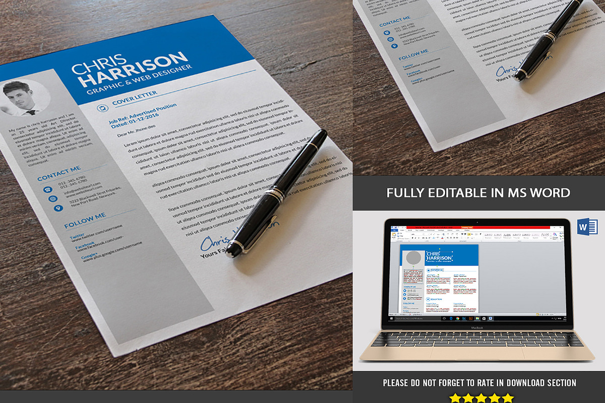 Clean Resume with Cover Letter, a Resume Template by Artiverge (Photo 3 of 3)