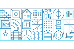 Real estate geometric pattern, an Illustration by Buch&Bee