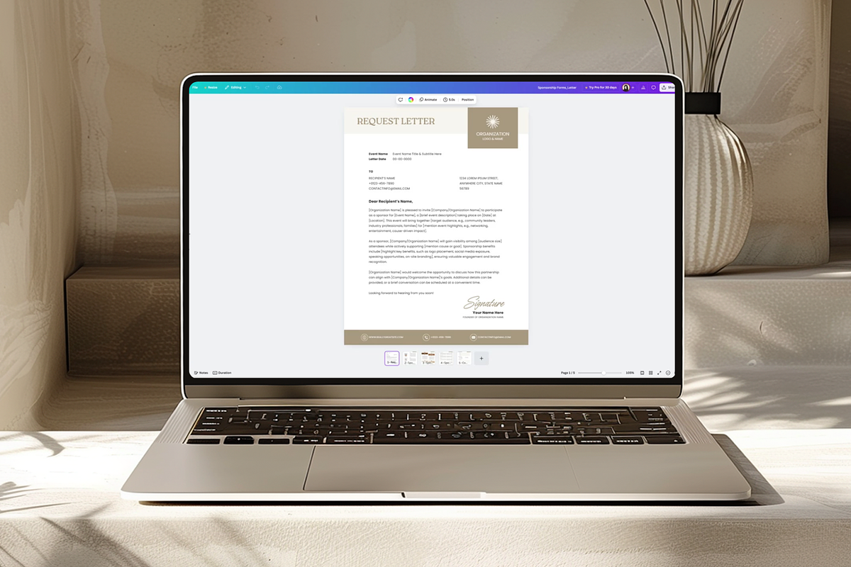 Sponsorship Forms and Levels, a Stationery Template by Creatif Foundry (Photo 2 of 6)