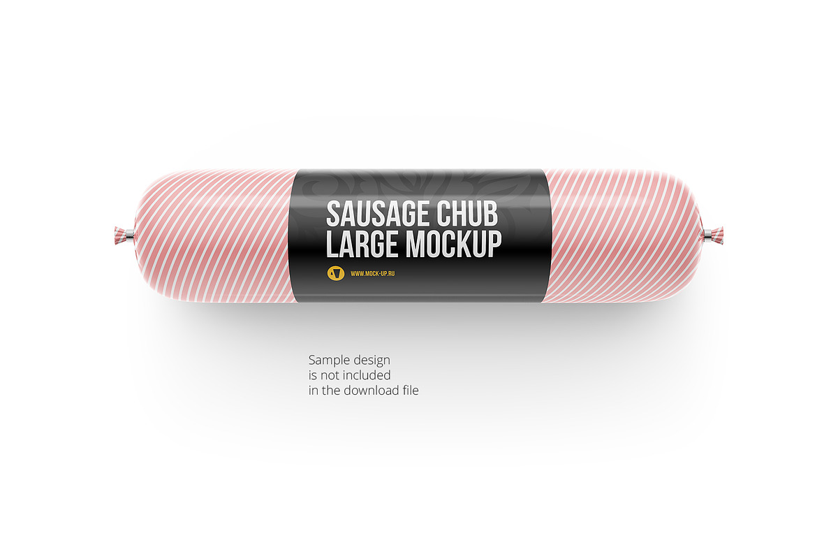 Large Sausage Chub Mockup, a Product Mockup by easymock (Photo 6 of 6)