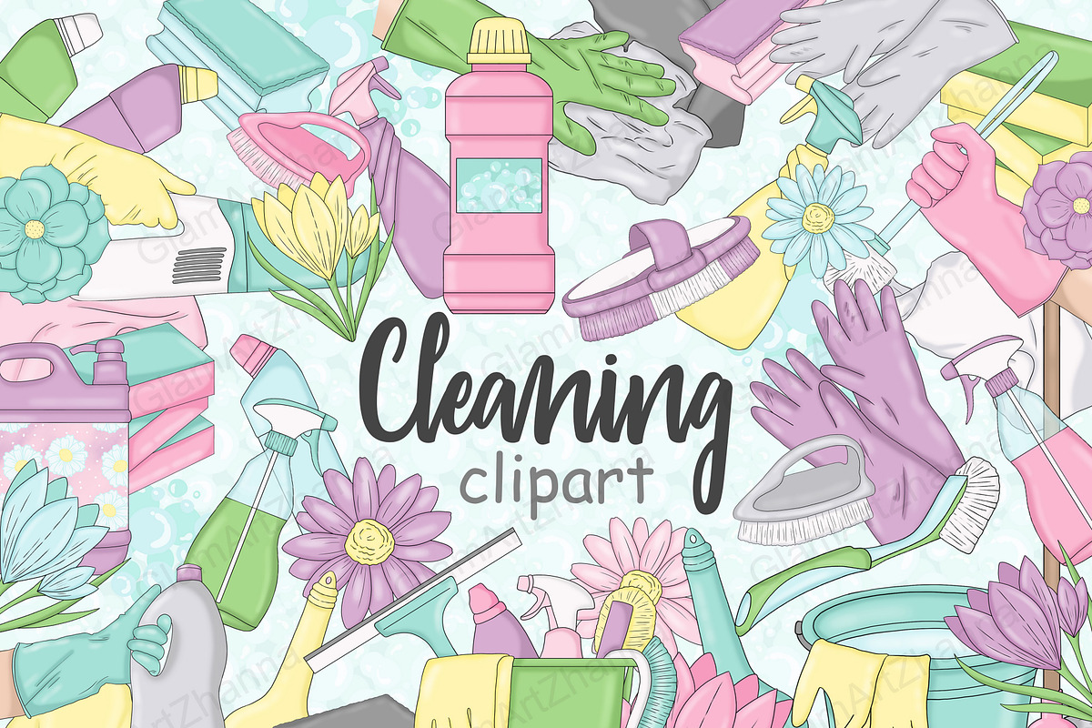 Cleaning Clipart, an Object Illustration by GlamArtZhanna (Photo 1 of 5)