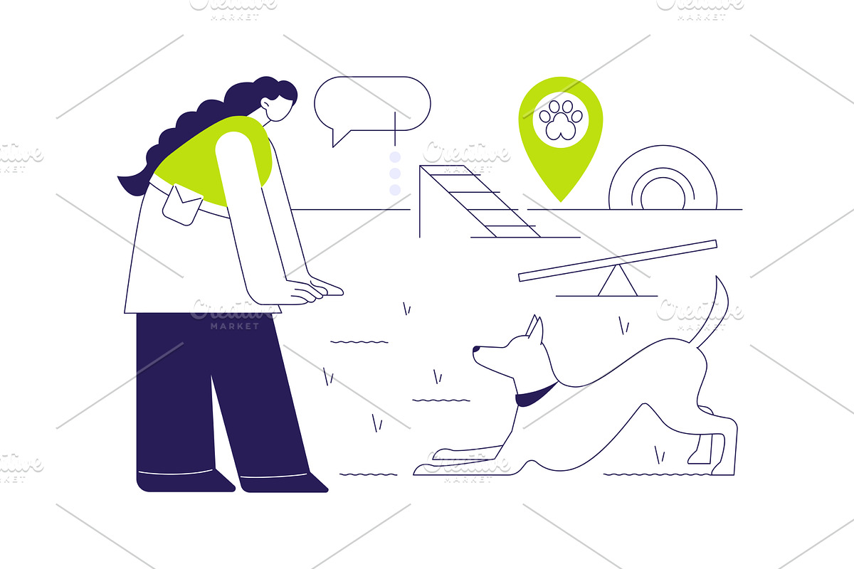 Professional pet training isolated, a Finance Illustration by Visual Generation