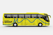 City Coach Bus Mockup with Vehicle, a Product Mockup by graphypix (Thumbnail 1 of 4)