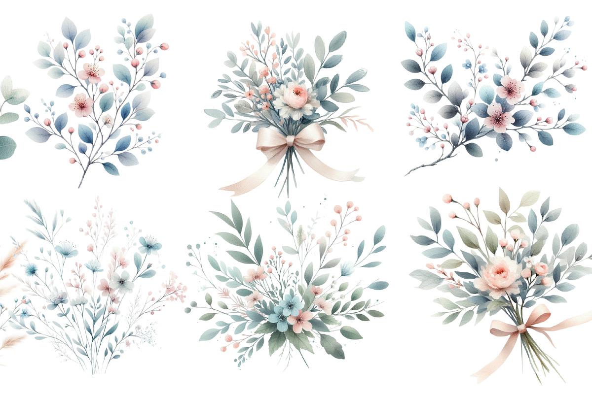 Whimsical Spring Watercolor Cliparts, an Illustration by Designworld (Photo 3 of 5)