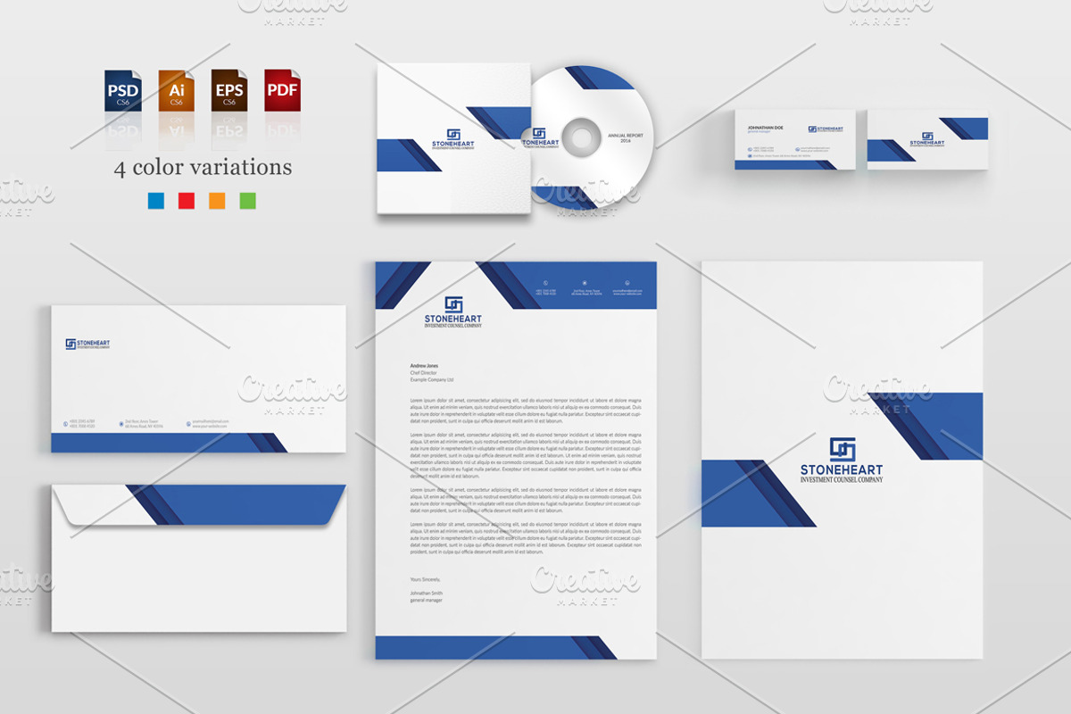 Corporate Stationery Pack, a Stationery Template by BettyDesign (Photo 1 of 10)