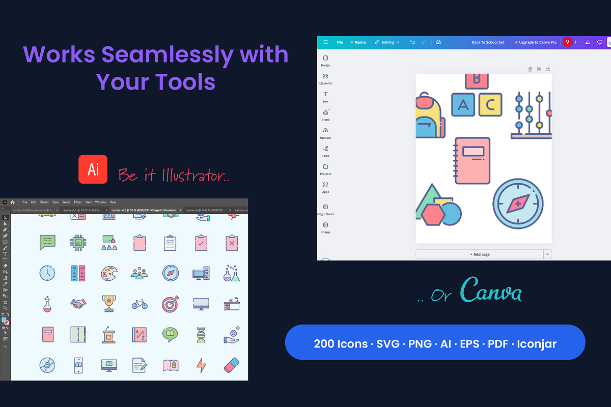 Back to School Cliparts, an Emoji Icon by Amogh Design (Photo 7 of 8)