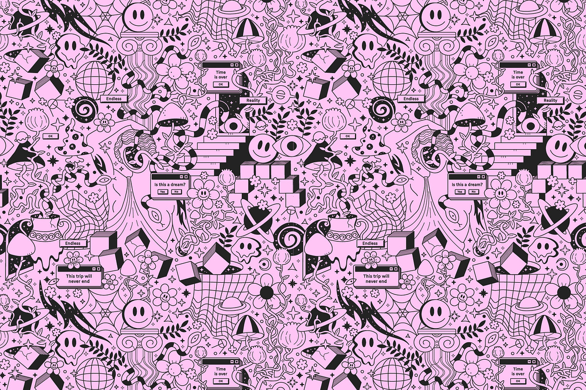 6 ultra-detailed trippy patterns, a Pattern Graphic by Slavko Kahovsky (Photo 5 of 7)