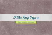 12 Blue Kraft Papers, a Texture Graphic by Orange Fox (Thumbnail 2 of 5)