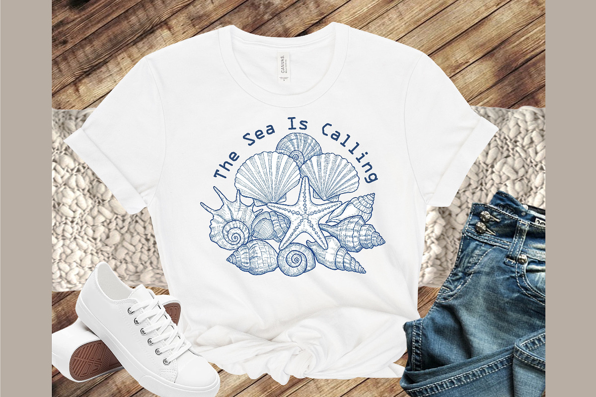 Summer Beach Seashell Doodle PNG, an Illustration by Sublimation Artist (Photo 8 of 9)