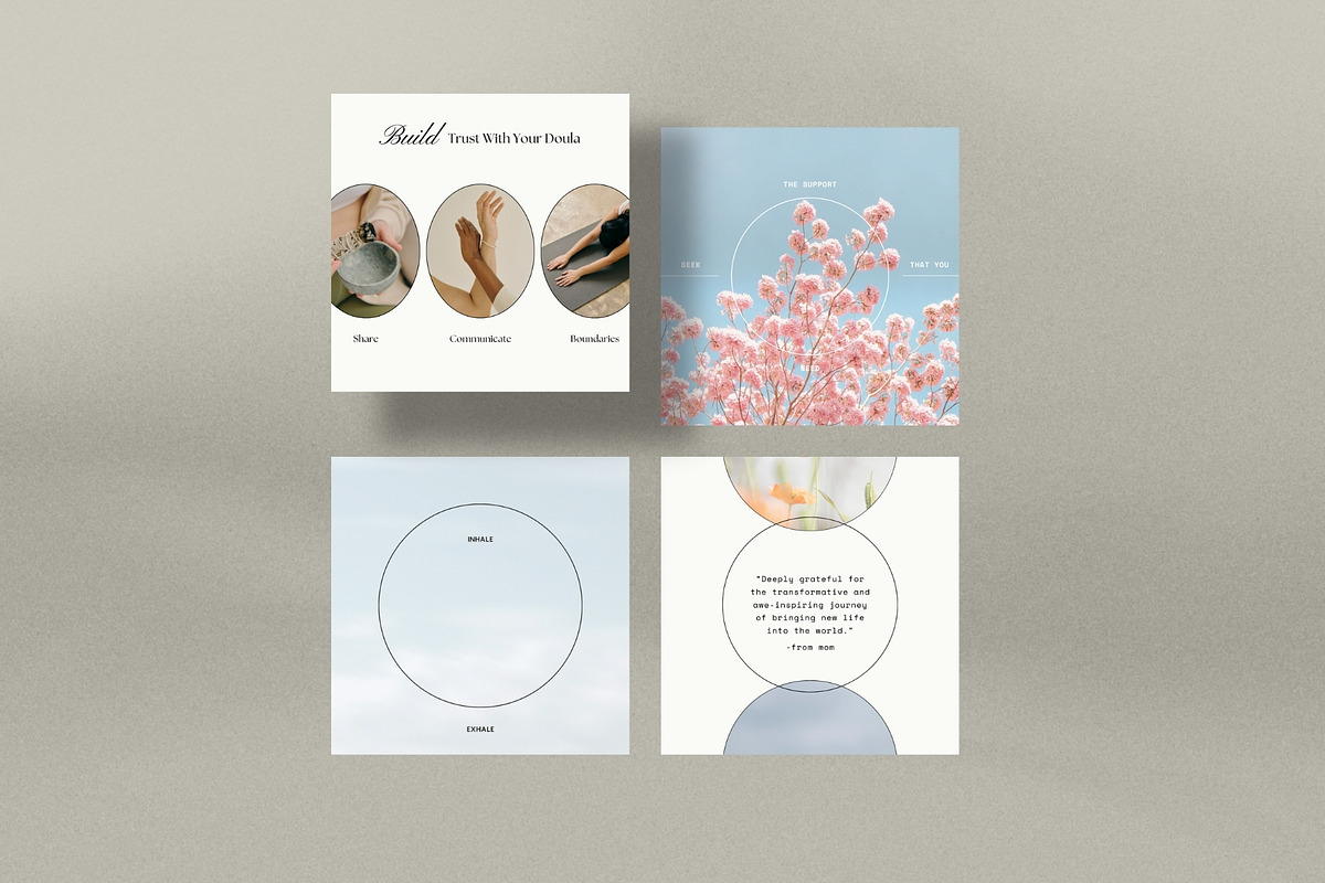 Doula Instagram Templates, a Social Media Template by Terraa Studio Design (Photo 2 of 7)