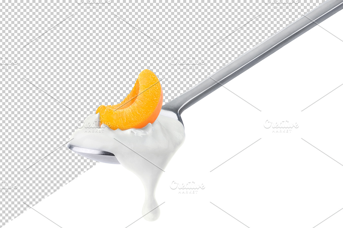 Fruit yogurt on spoons, an Object Graphic by Fruits+Veggies (Photo 10 of 14)