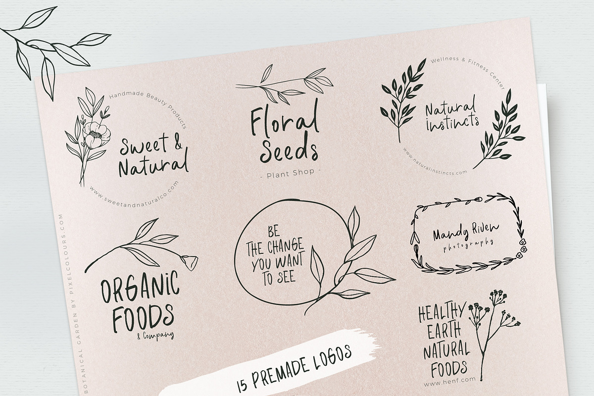 Botanical Garden Font & Logos preview 2