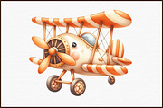 Watercolor Cute Transport Car Airpla, an Illustration by Sublimation Artist (Thumbnail 3 of 6)