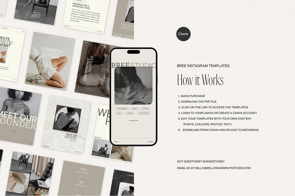 100+ Bold Modern Instagram Templates, a Social Media Template by Willow & White Studio (Photo 11 of 11)
