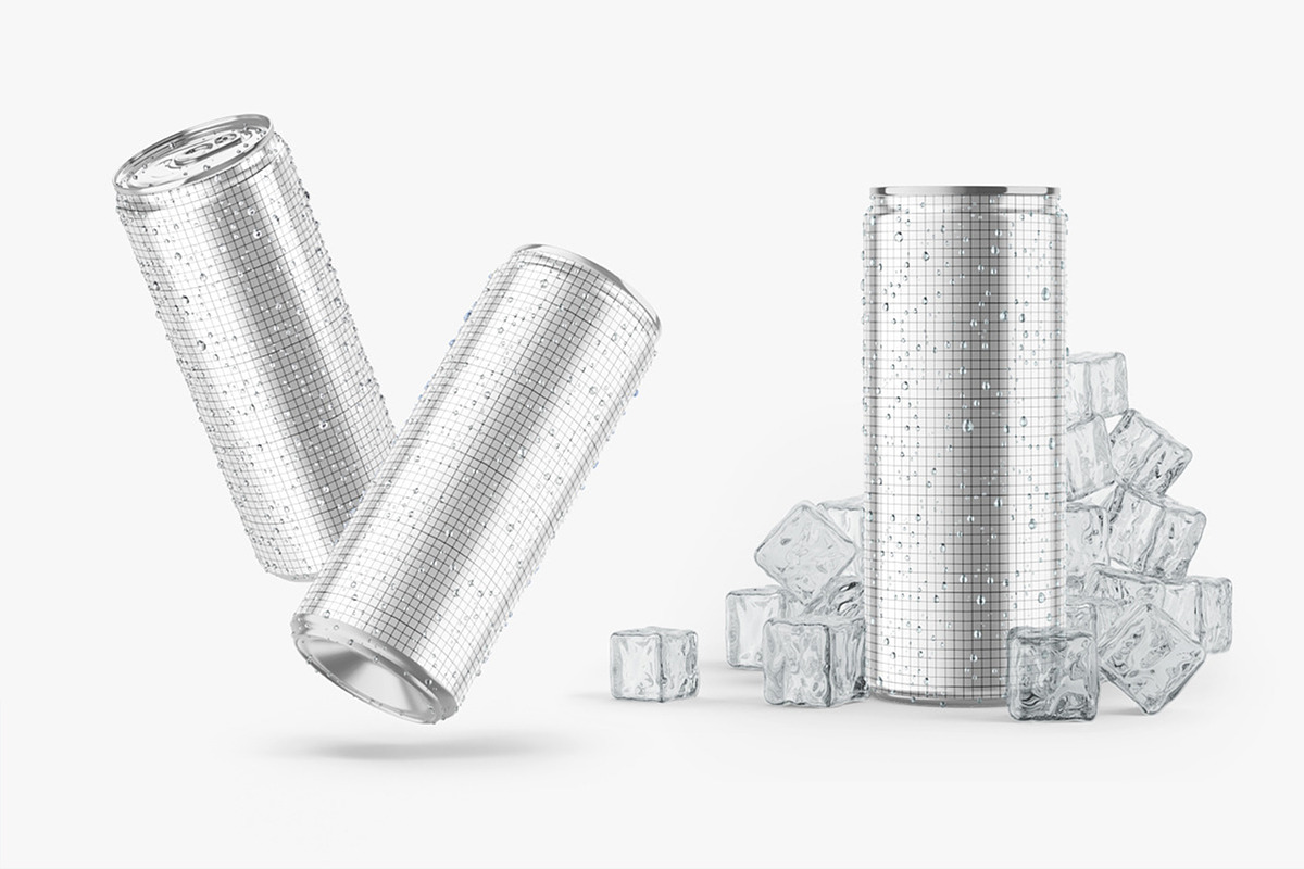 Glossy Metallic Can Bundle, a Product Mockup by Graphic Bird (Photo 18 of 19)