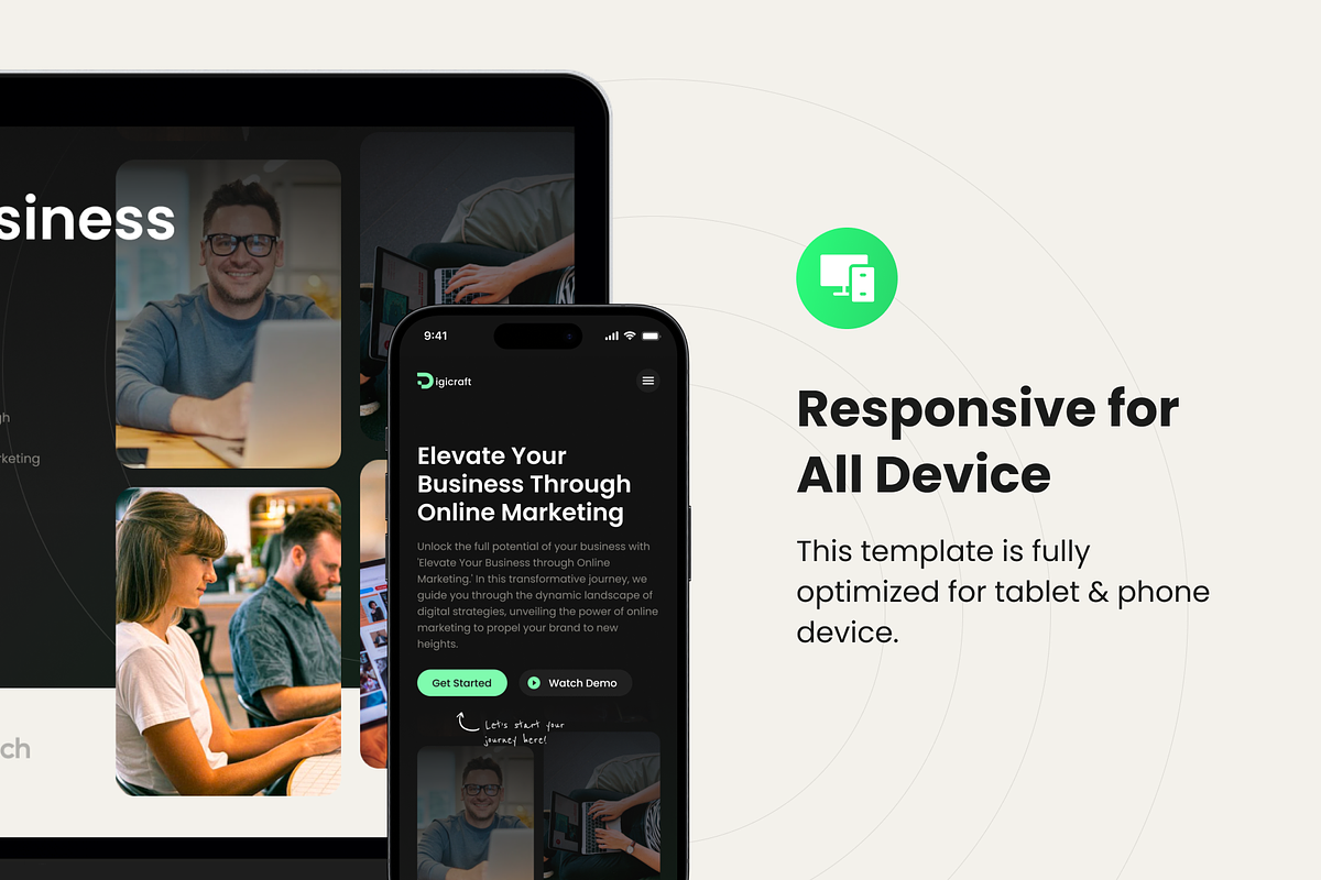Digicraft - Framer Template, a Landing Page Template by Agensip Design Agency (Photo 5 of 10)