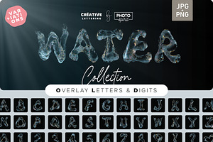 Floating Water Letters Overlays, a Symbol Font by PhotoSpirit
