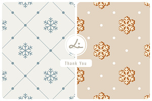 Elegant snowflake seamless pattern