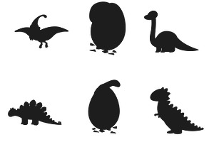 Dinosaur Silhouette Set 3 Procreate