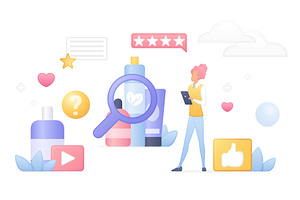 Volumetric product review rating, an Illustration by Lemberg Vector