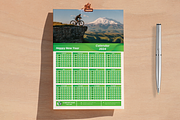 Modern One Page Wall Calendar 2024, a Stationery Template by Annudesign (Thumbnail 5 of 5)