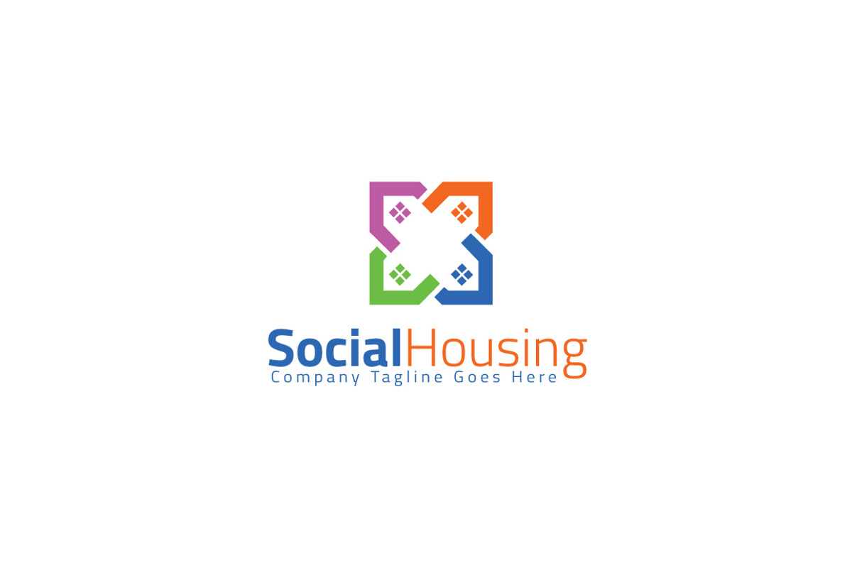 Social Housing Logo Template, a Branding & Logo Template by Logo20