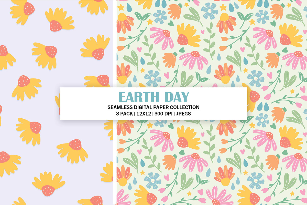 Earth Day Digital Seamless Patterns, a Pattern Graphic by Alanna Messina Design Co (Photo 5 of 8)