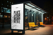 Bus Stop Poster Mockup, an Advertising Mockup by dpi (Thumbnail 4 of 12)