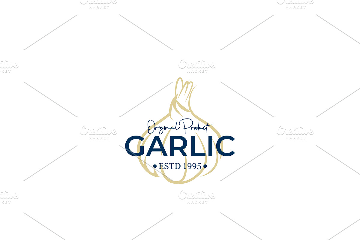 Organic Garlic and Herbs Logo Design, a Branding & Logo Template by AlvinStd