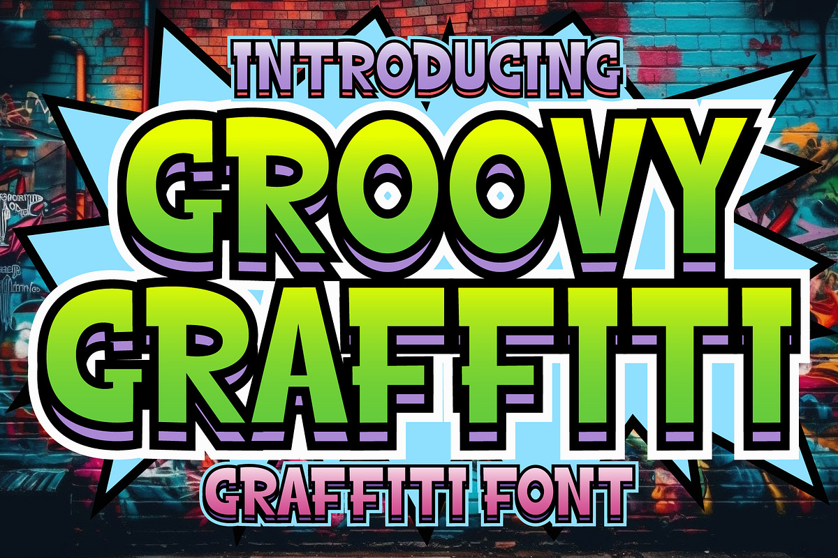 Groovy Graffiti - Graffiti Font, a Handwritten Font by Densu Creative (Photo 1 of 6)