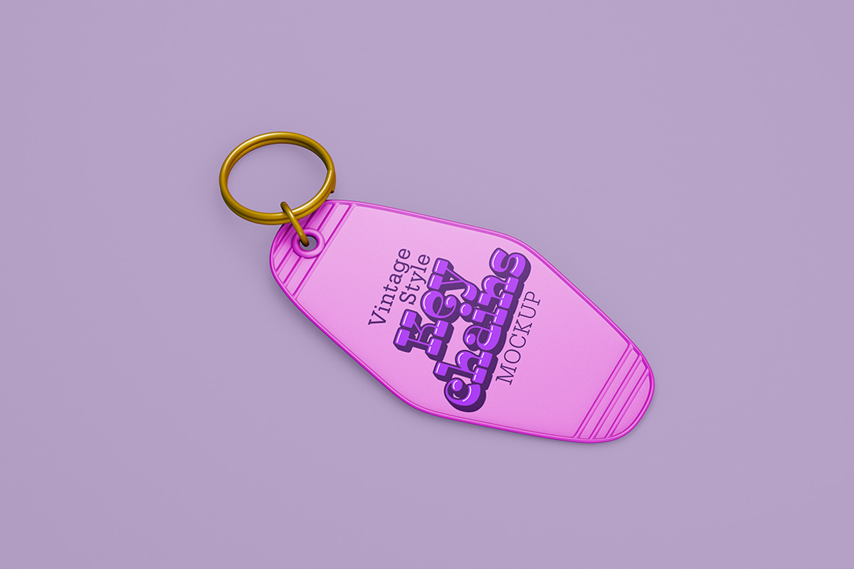 Vintage Style Keychain Mockup, a Product Mockup by McLittle Stock (Photo 2 of 5)