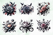 Halloween Gothic Flower Sublimation, an Illustration by Creative Art (Thumbnail 3 of 4)
