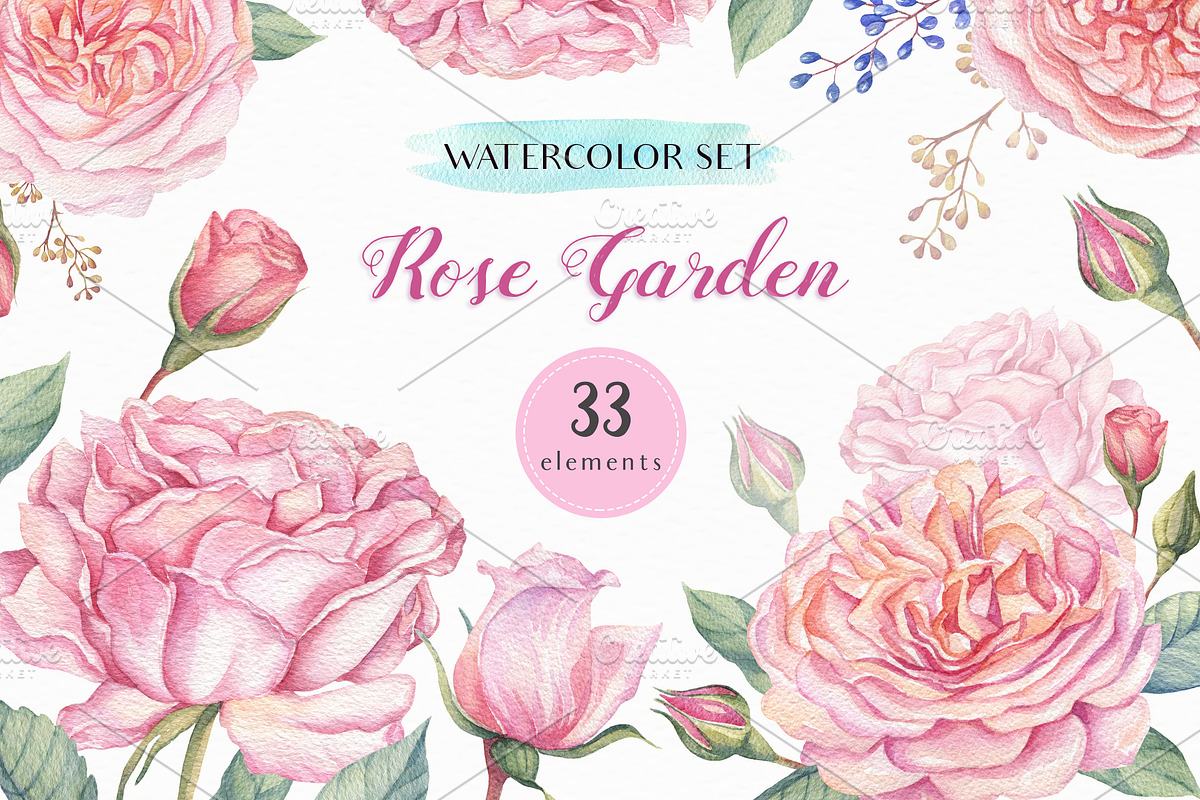 -90% OFF - Watercolor Flowers Bundle, a Decorative Illustration by Irina Diasli (Photo 12 of 12)