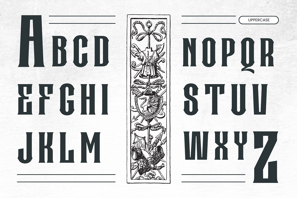 Arexa - Blackletter Logo Font, a Blackletter Font by Nirmana Visual (Photo 4 of 11)