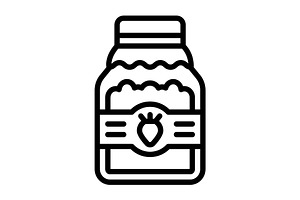 Jam homemade black icon, an Outline Icon by Creative priyanka
