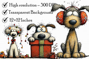 Quirky Christmas Dog Clipart, an Illustration by Libby Wishes (Thumbnail 6 of 7)