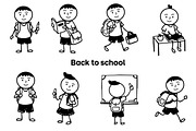 children enjoying school life set, an Object Illustration by foxndeer (Thumbnail 2 of 3)