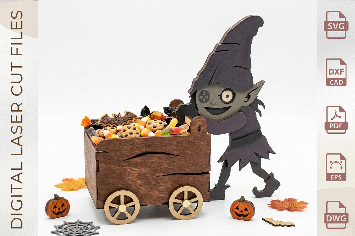 Halloween Candy Box Laser Cut Bundle, an Object Graphic by WoodoraCut (Photo 3 of 14)