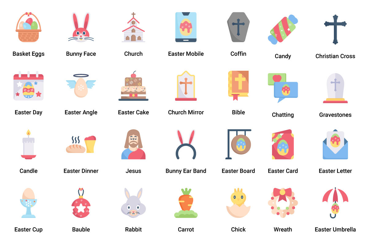Happy Easter Day Flat and Colorful, an Icon by Color Cubes (Photo 5 of 5)