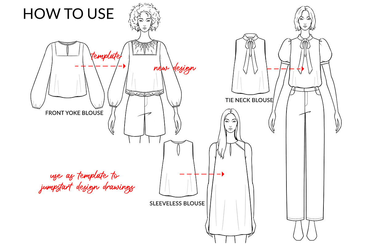 Women's Blouses, a Person Illustration by Art by Lin (Photo 6 of 7)