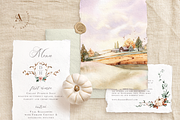 Romantic Fall Wedding Invitations, an Invitation Template by Aquarellina (Thumbnail 1 of 10)