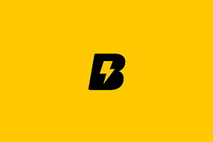 Universal Letter B Logo. Flash Sign.