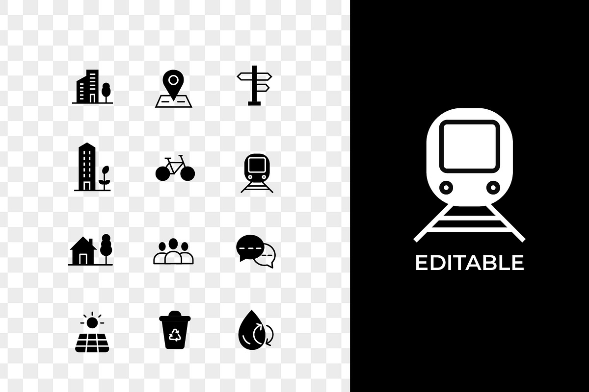 World Urbanism Day Solid Icons, a Solid Icon by Unique Design Team (Photo 3 of 3)
