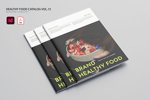 Healthy Food Catalog Vol.15, a Brochure Template by Bewalrus Studio