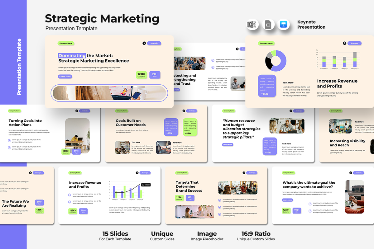 Strategic Marketing - Keynote, a Presentation Template by Iqsiart Studio (Photo 1 of 3)