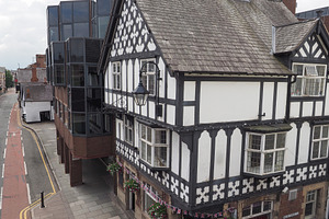 Aerial view of Chester, a Photo by WorldOfPhotos