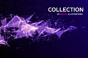 Abstract space backgrounds, an Illustration by Julvil (Thumbnail 1 of 8)