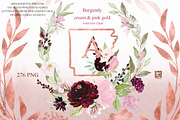 Burgundy flowers USA states, an Illustration by LABFcreations (Thumbnail 4 of 10)