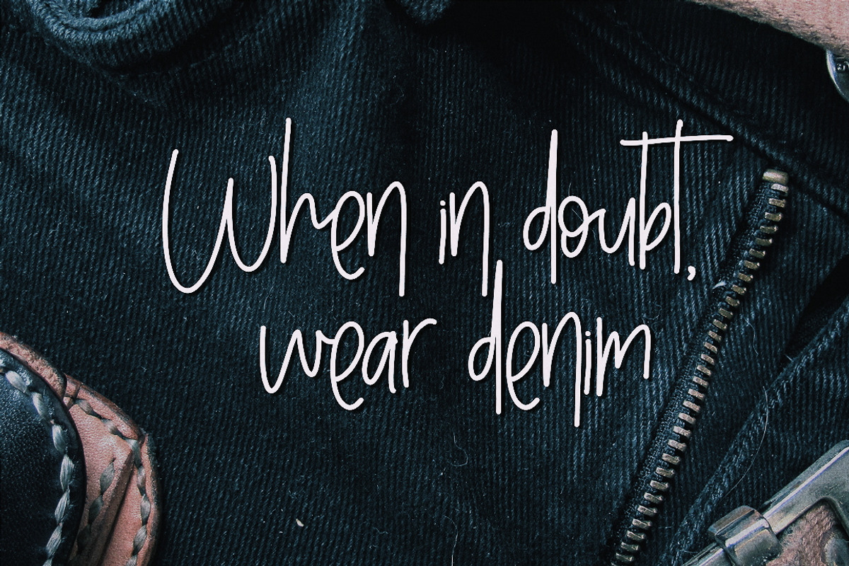 Skinny Jeans fashion logo font preview 2